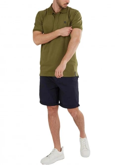 Fundango Incognito Mono Poloshirt férfi galléros póló oliva színben 4