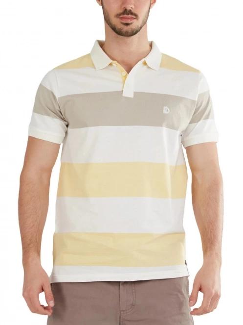 Fundango Incognito Stripe Poloshirt férfi galléros póló sárga színben 2