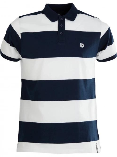 Fundango Incognito Stripe Poloshirt férfi galléros póló sötétkék színben 7