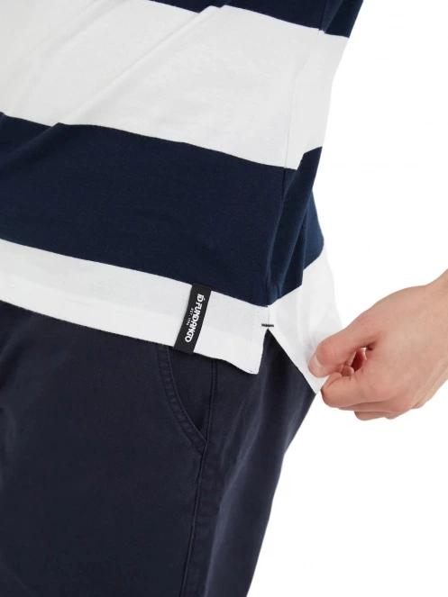 Fundango Incognito Stripe Poloshirt férfi galléros póló sötétkék színben 6
