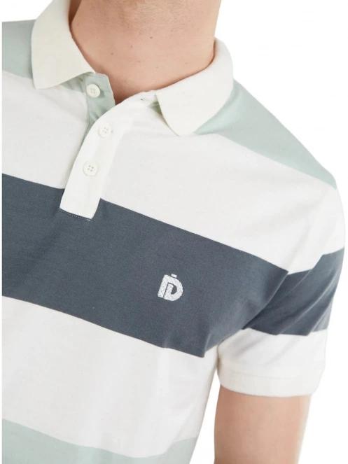 Fundango Incognito Stripe Poloshirt férfi galléros póló világoskék színben 5