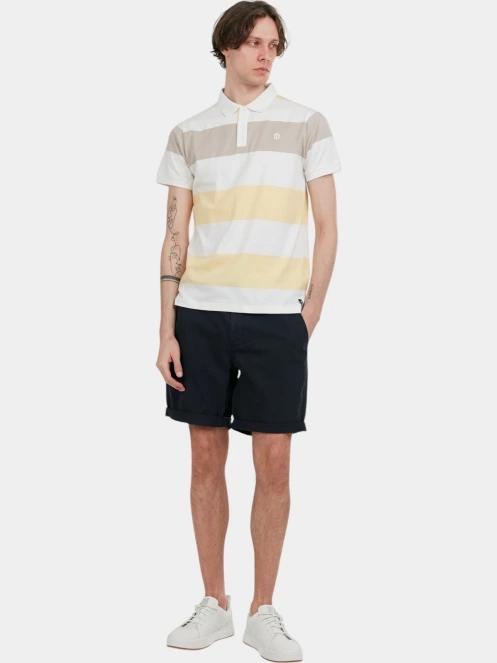 Fundango Incognito Stripe Poloshirt férfi galléros póló sárga színben 4