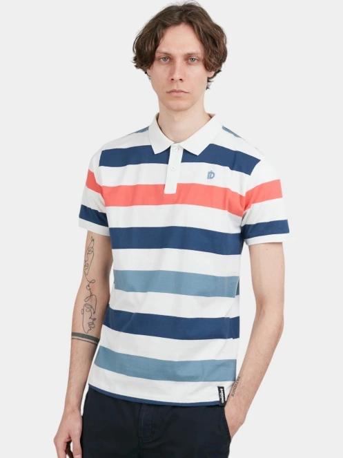 Fundango Incognito Stripe Poloshirt férfi galléros póló piros színben 2
