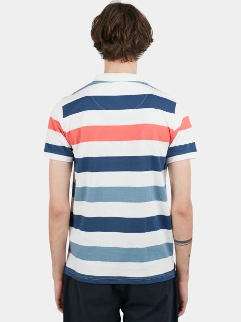 Fundango Incognito Stripe Poloshirt férfi galléros póló piros színben 3