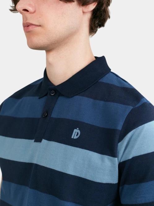Fundango Incognito Stripe Poloshirt férfi galléros póló sötétkék színben 5
