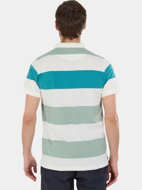 Fundango Incognito Stripe Poloshirt férfi galléros póló zöld színben 3