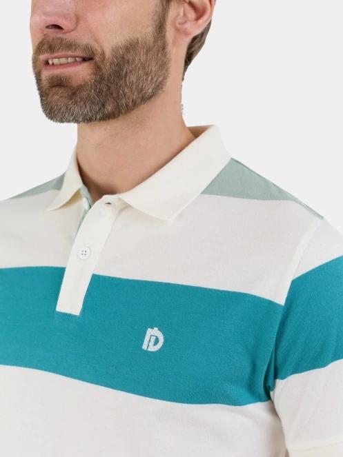 Fundango Incognito Stripe Poloshirt férfi galléros póló zöld színben 5