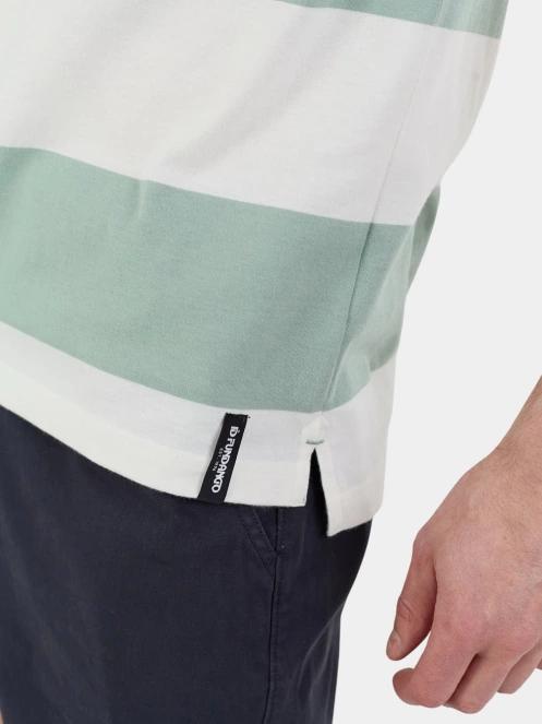 Fundango Incognito Stripe Poloshirt férfi galléros póló zöld színben 6