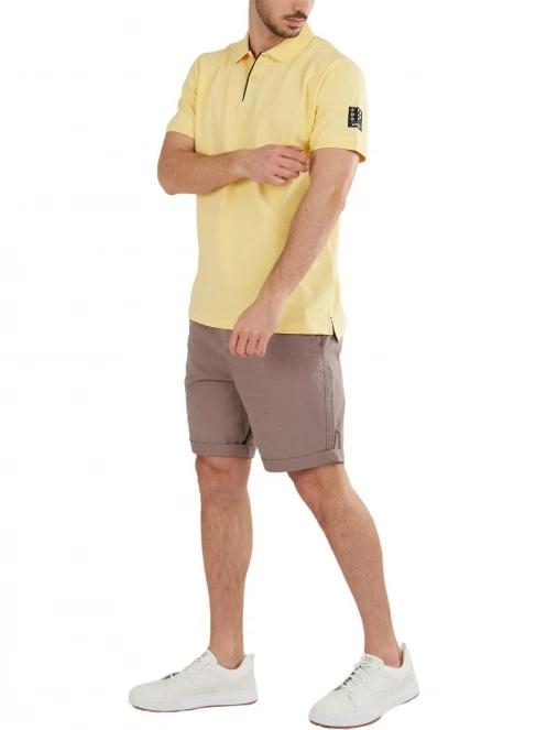 Fundango Molton Poloshirt férfi galléros póló sárga színben 4