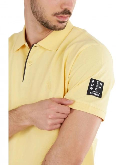 Fundango Molton Poloshirt férfi galléros póló sárga színben 5