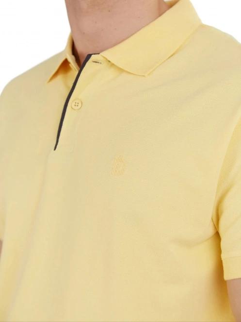 Fundango Molton Poloshirt férfi galléros póló sárga színben 6