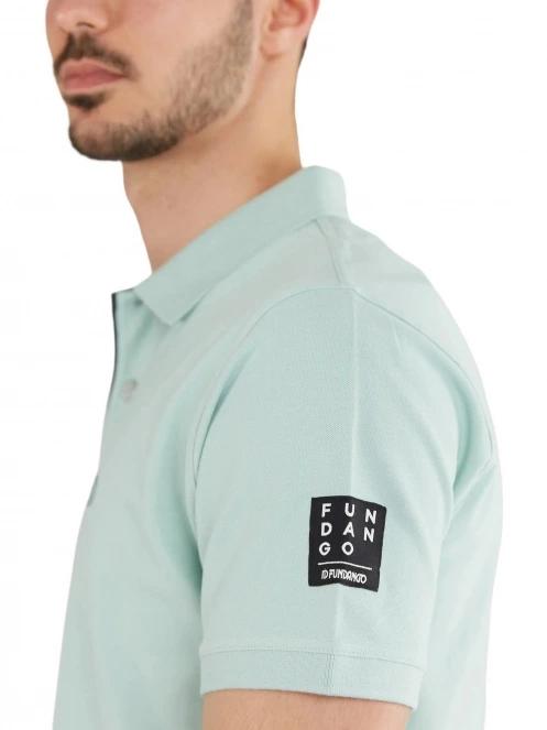 Fundango Molton Poloshirt férfi galléros póló világoskék színben 6