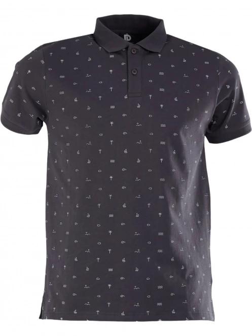 Fundango Incognito Pattern Poloshirt férfi galléros póló fekete színben 6
