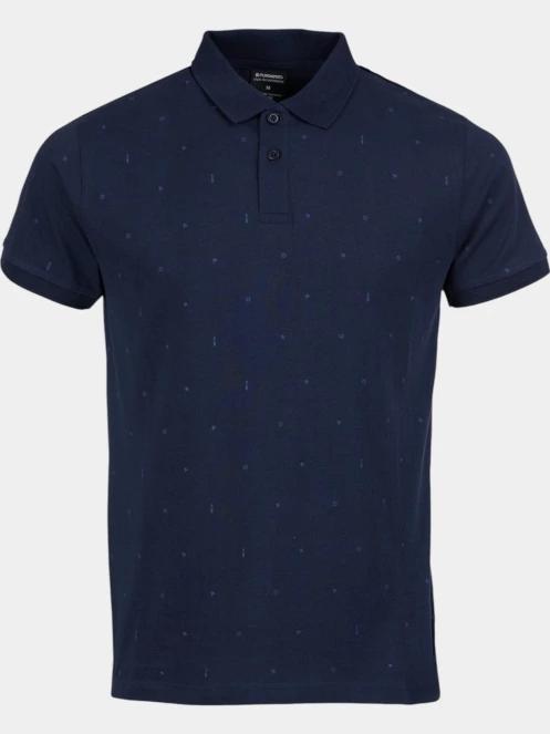 Fundango Icon Poloshirt férfi galléros póló sötétkék színben 7