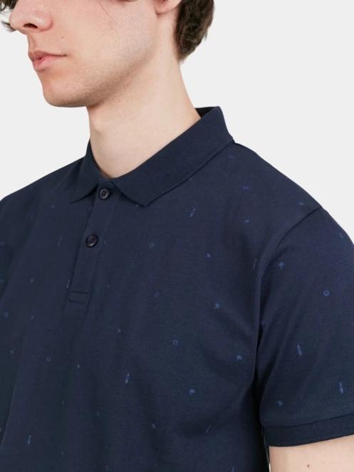 Fundango Icon Poloshirt férfi galléros póló sötétkék színben 5