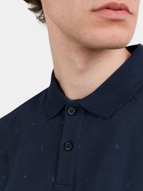 Fundango Icon Poloshirt férfi galléros póló sötétkék színben 6