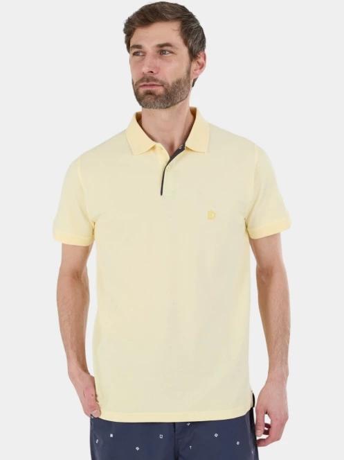 Fundango Insignia Poloshirt férfi galléros póló sárga színben 2