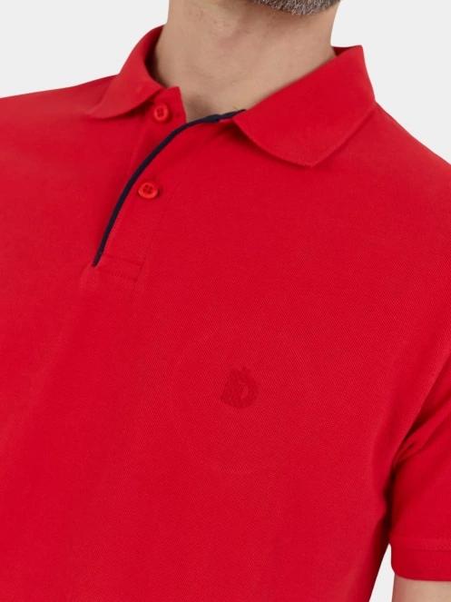 Fundango Insignia Poloshirt férfi galléros póló piros színben 5