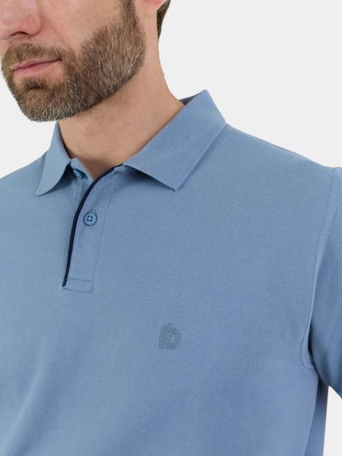 Fundango Insignia Poloshirt férfi galléros póló világoskék színben 6