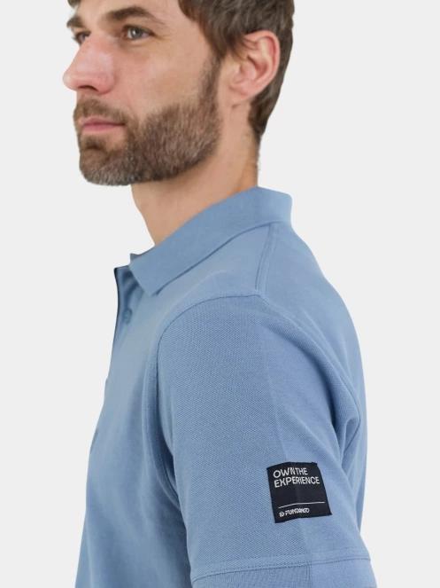 Fundango Insignia Poloshirt férfi galléros póló világoskék színben 7