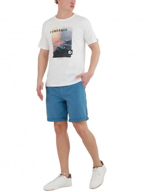 Fundango North Shore Chino Shorts férfi rövidnadrág kék színben 4