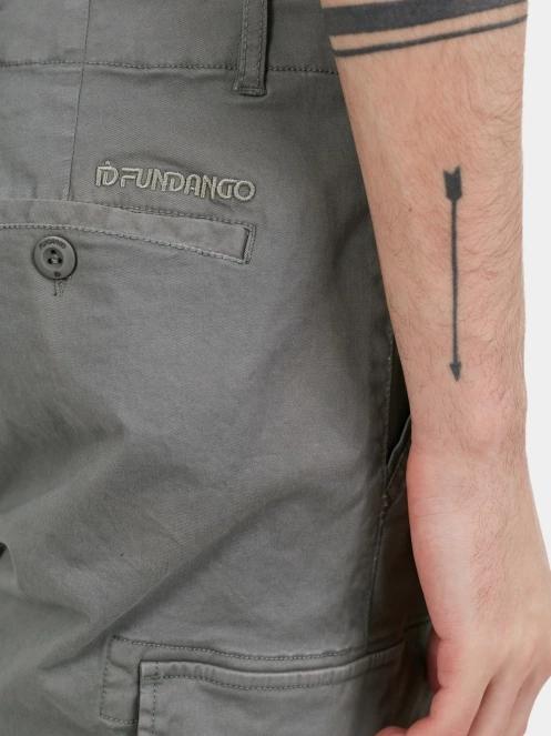 Fundango Zack Cargo Shorts férfi oldalzsebes rövidnadrág oliva színben 6