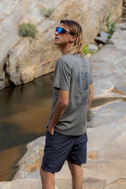 Fundango Elkford Cargo Trekking Shorts férfi oldalzsebes túra rövidnadrág szürke színben 7