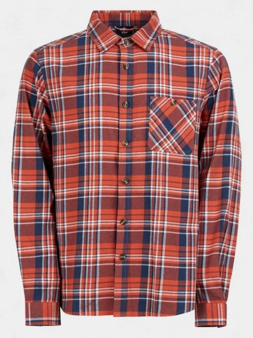 Fundango Harris Shirt férfi hosszú ujjú ing piros színben 7