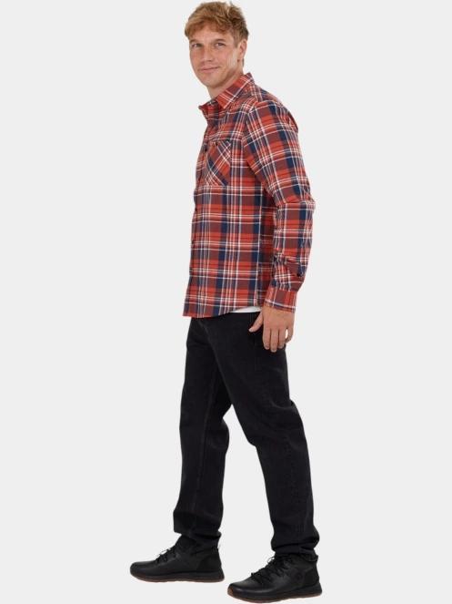 Fundango Harris Shirt férfi hosszú ujjú ing piros színben 4