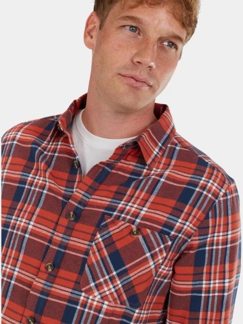 Fundango Harris Shirt férfi hosszú ujjú ing piros színben 5