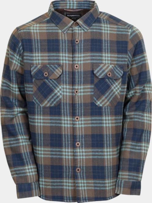 Fundango Roddy Lined Shirt férfi ingkabát kék színben 8