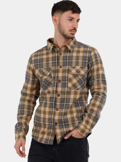 Fundango Roddy Lined Shirt férfi ingkabát szürke színben 2