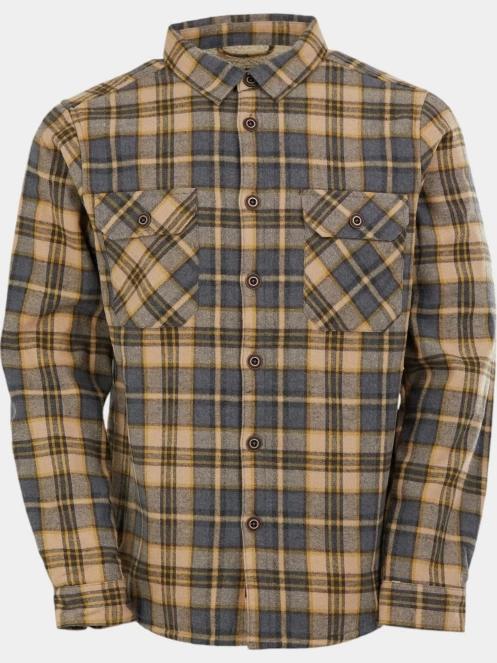 Fundango Roddy Lined Shirt férfi ingkabát szürke színben 7