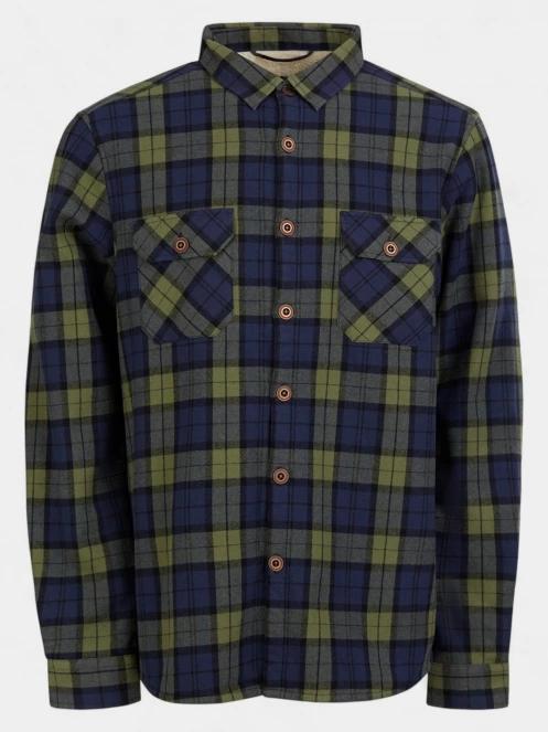 Fundango Roddy Lined Shirt férfi ingkabát sötétkék színben 8