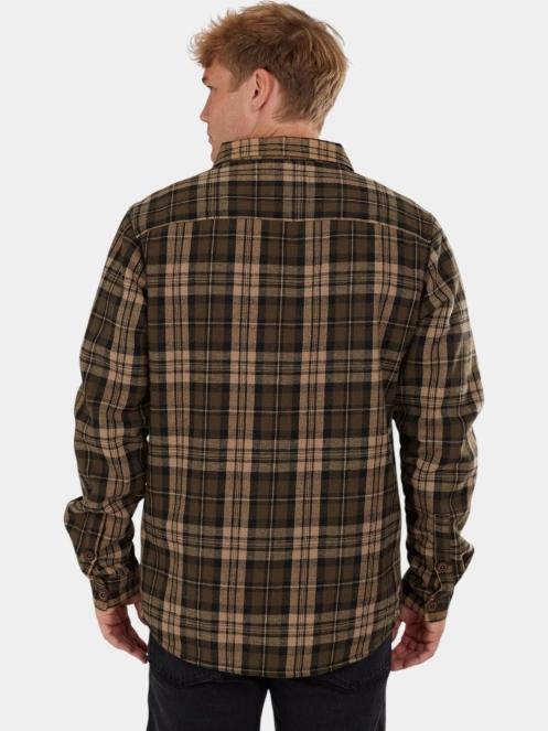 Fundango Roddy Lined Shirt férfi ingkabát oliva színben 3