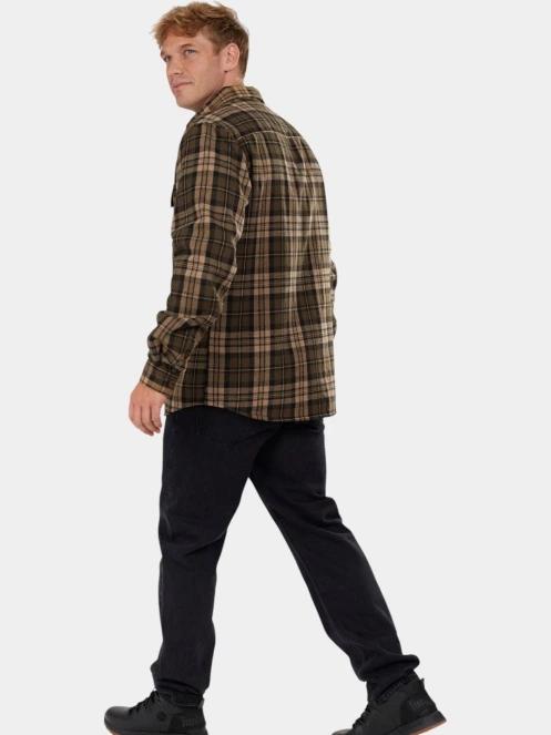 Fundango Roddy Lined Shirt férfi ingkabát oliva színben 4