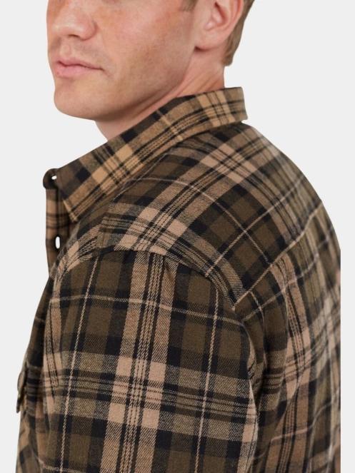 Fundango Roddy Lined Shirt férfi ingkabát oliva színben 7