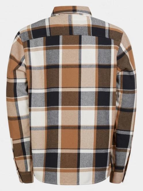 Fundango Roddy Lined Shirt férfi ingkabát barna színben 10