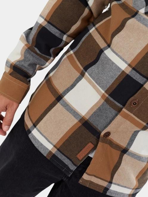 Fundango Roddy Lined Shirt férfi ingkabát barna színben 8