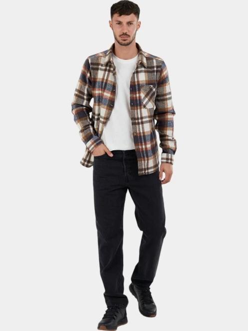 Fundango Parker Shirt Jacket férfi ingkabát barna színben 4