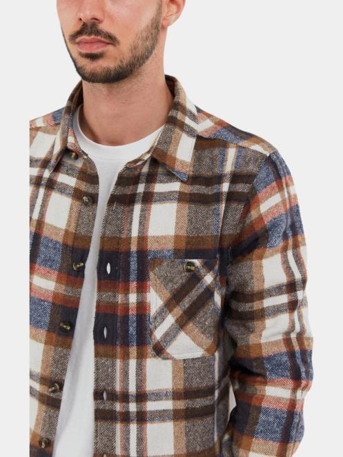 Fundango Parker Shirt Jacket férfi ingkabát barna színben 7
