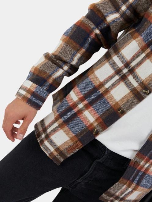 Fundango Parker Shirt Jacket férfi ingkabát barna színben 8