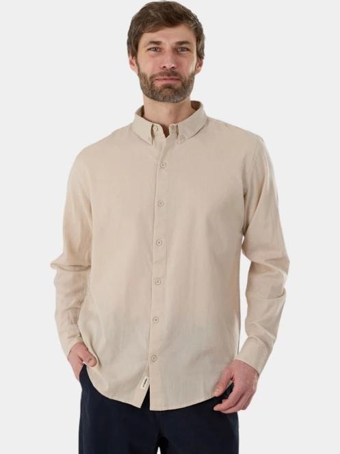 Fundango Ronan Shirt férfi hosszú ujjú ing homok színben 2
