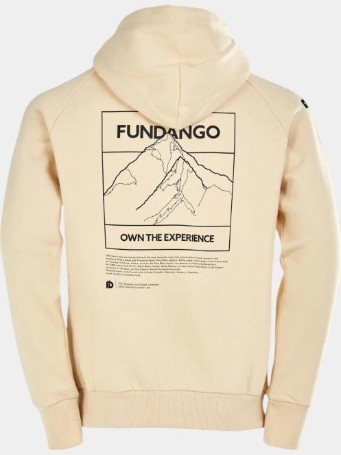 Fundango Talis Hooded Sweatshirt férfi kapucnis pulóver homok színben 10