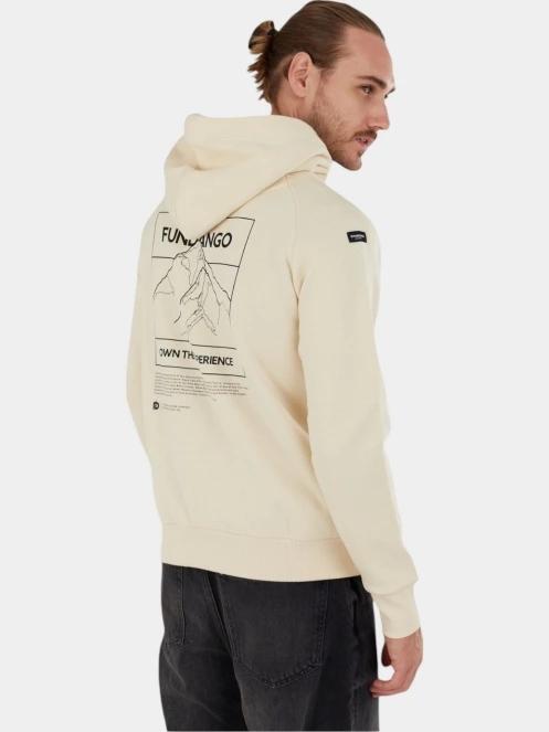 Fundango Talis Hooded Sweatshirt férfi kapucnis pulóver homok színben 5