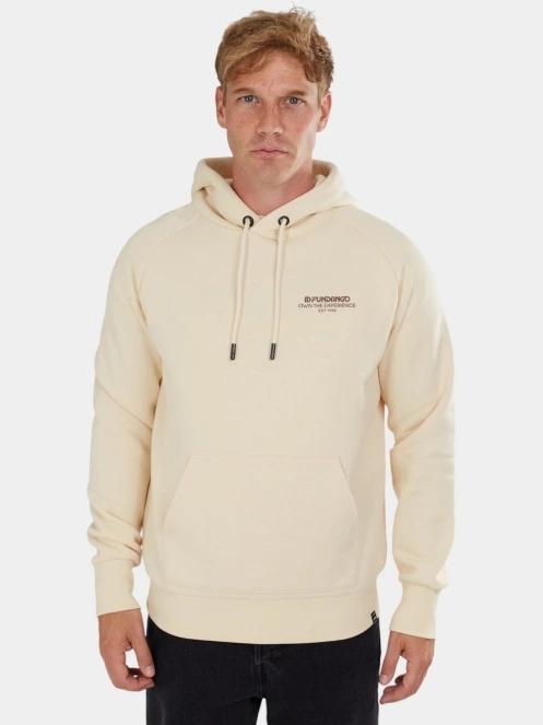 Fundango Talis Hooded Sweatshirt férfi kapucnis pulóver homok színben 2