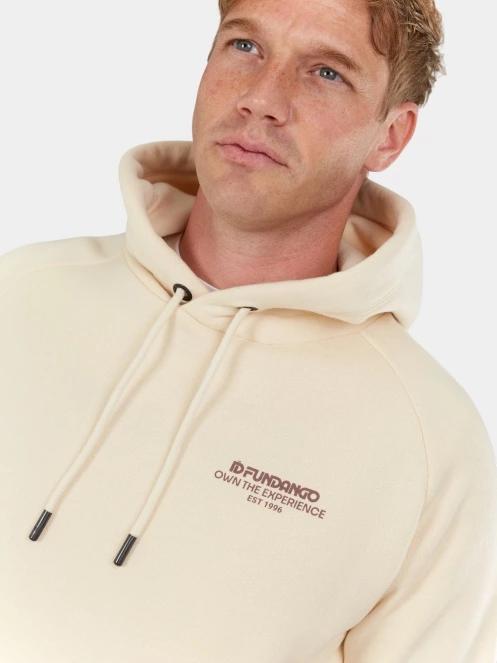 Fundango Talis Hooded Sweatshirt férfi kapucnis pulóver homok színben 7