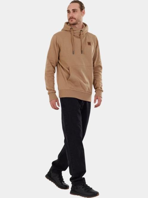 Fundango Conor Hooded Sweatshirt férfi kapucnis pulóver barna színben 4