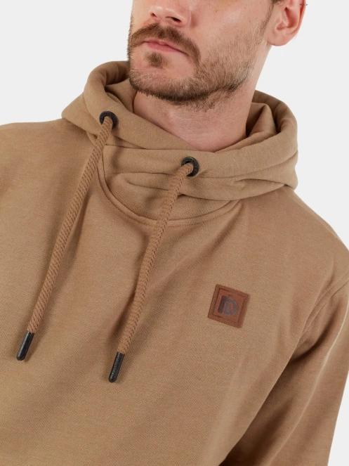 Fundango Conor Hooded Sweatshirt férfi kapucnis pulóver barna színben 6