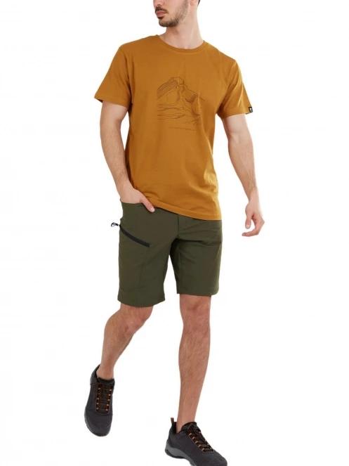 Fundango Legend T-shirt férfi rövid ujjú póló sárga színben 4